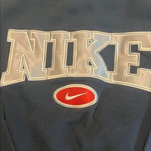 Super Cute!! Nike Women's Crop Dark Blue Crewneck Sweatshirt